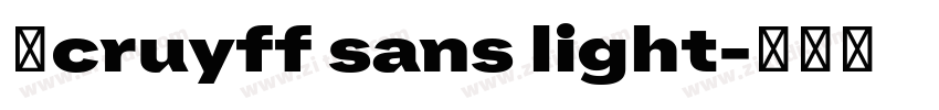 用cruyff sans light字体转换